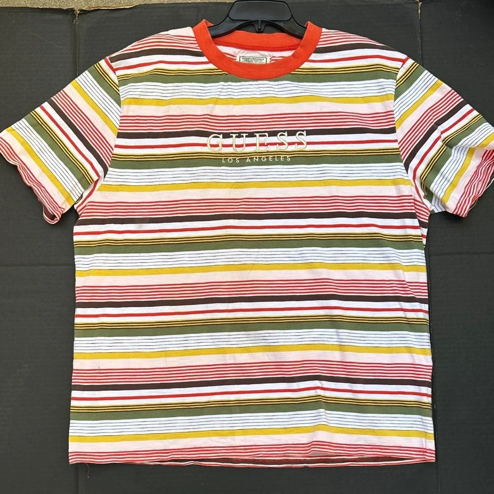 Guess Multicolor Striped Tee XL - Picture 1 of 4